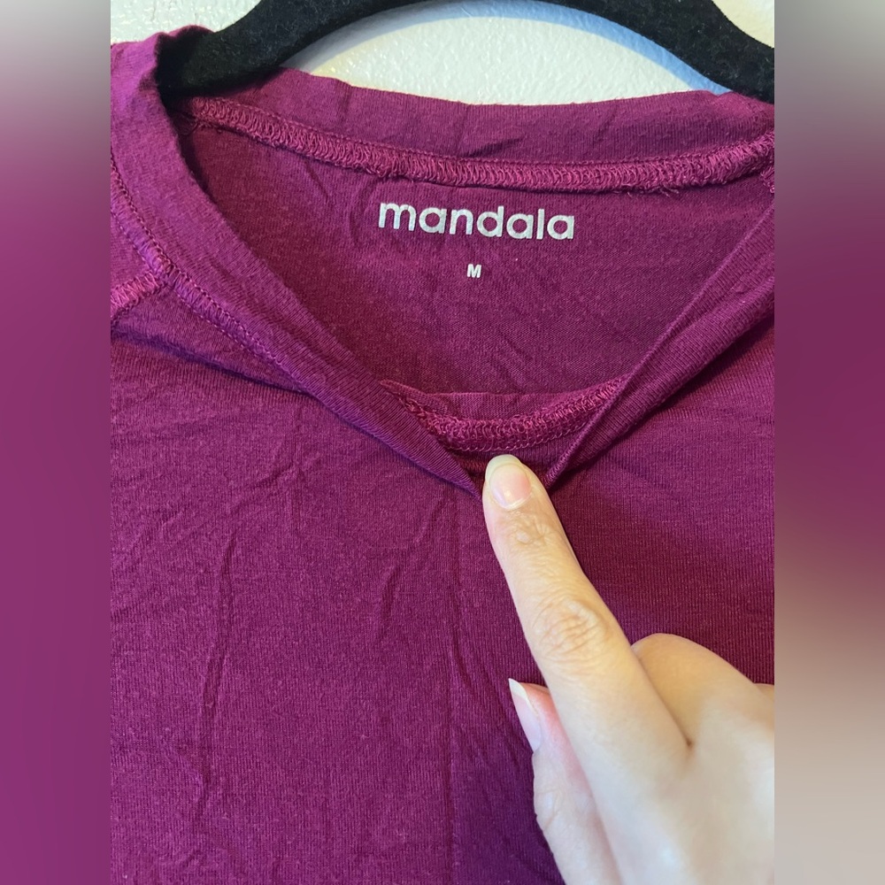 Mandala Burgundy Long Sleeve Super-soft Undershirt